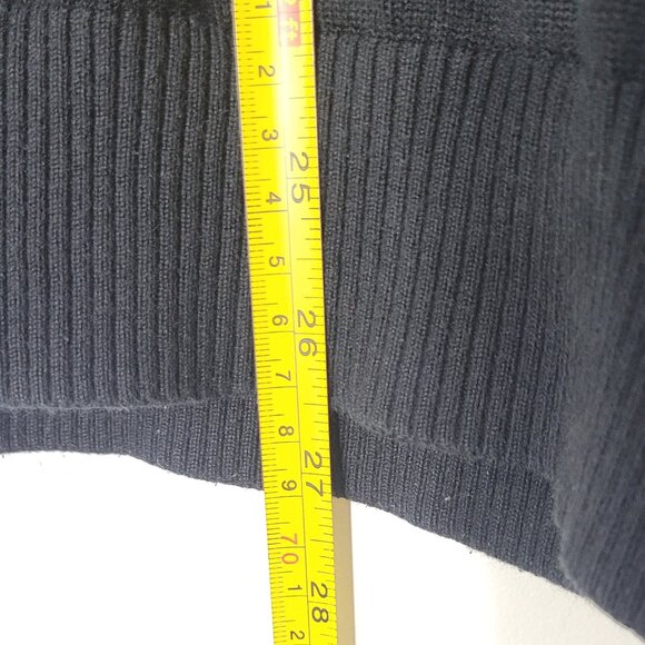 Tommy Hilfiger Mens Black White 100% Cotton Blend V-Neck Pullover Sweater Size M - Picture 9 of 11